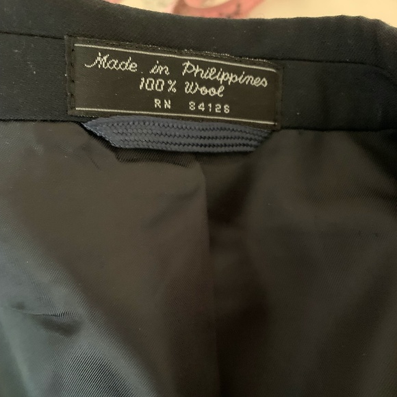 PBM Black Wool 2 Button Sport Coat Blazer, Size 42R - Picture 8 of 10